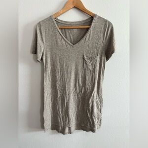 Brown V-Neck Women's Top